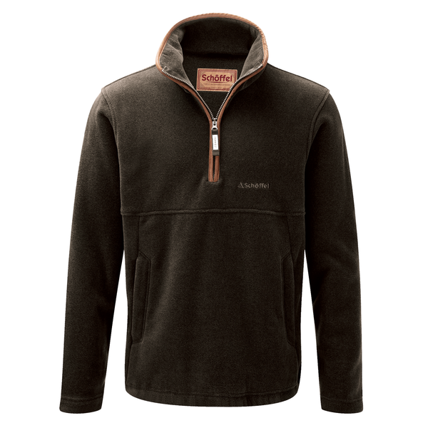 Schoffel Men's Berkeley Quarter Zip Fleece - Dark Olive