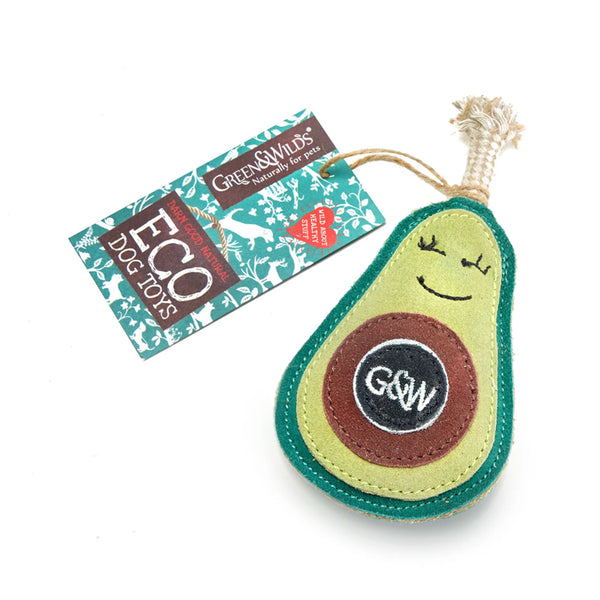 Green and Wilds Audrey The Avocado Dog Toy