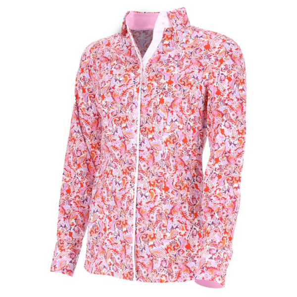 Fior Da Liso Ladies Luna Paisley L Blouse - All Over Paisley Rosa