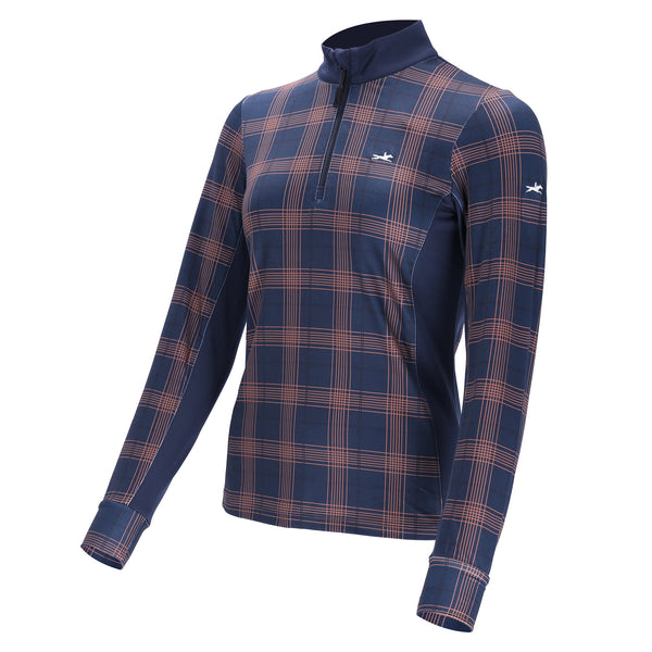 Schockemohle Ladies Xandra Training Shirt - Navy Check
