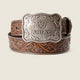 Ariat Mens Leather Cow Buckle Belt - Brown