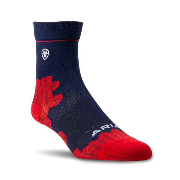 Ariat AriatTek Devon Performance Sock - Navy/Red