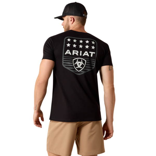 Ariat Mens Stripe Patriotic Badge T-Shirt - Black