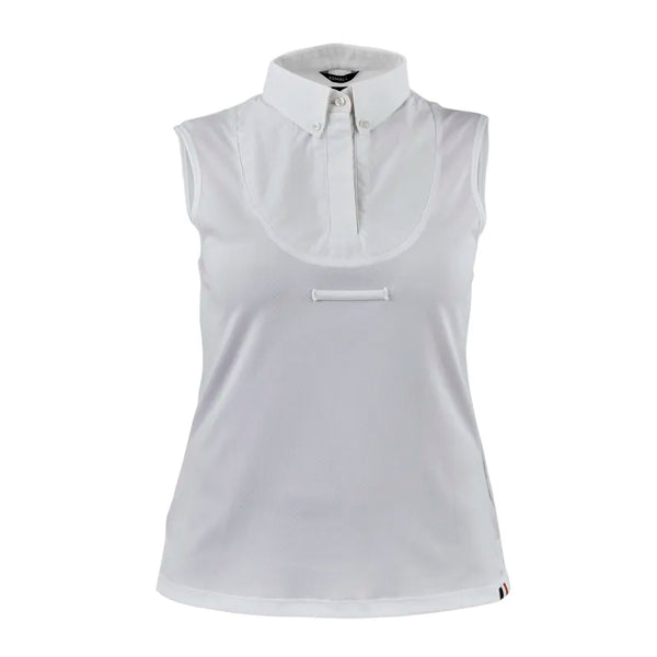 Aubrion Ladies Sleeveless Tie Shirt - White
