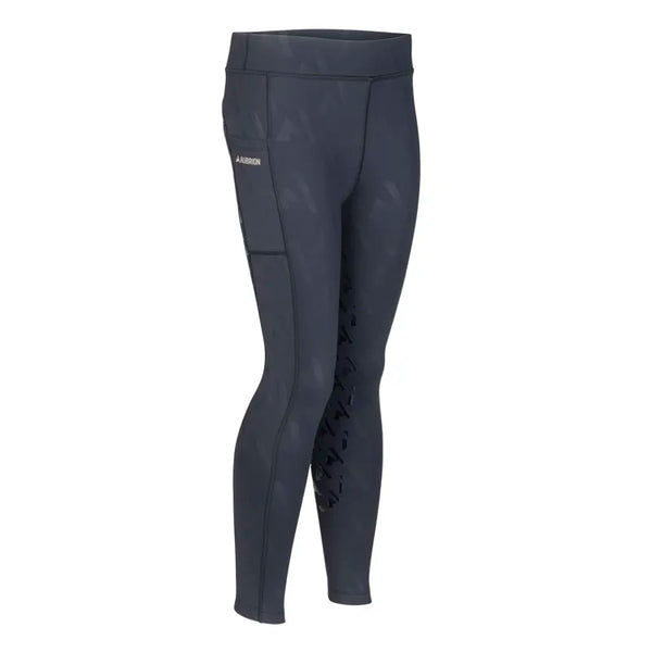 Aubrion Young Rider React Winter Riding Tights - Shadow