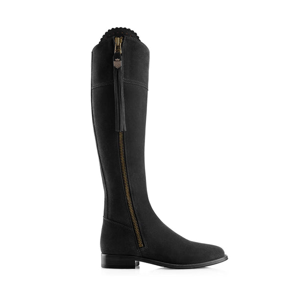 Fairfax and Favor Sporting Fit Flat Regina Boot - Black