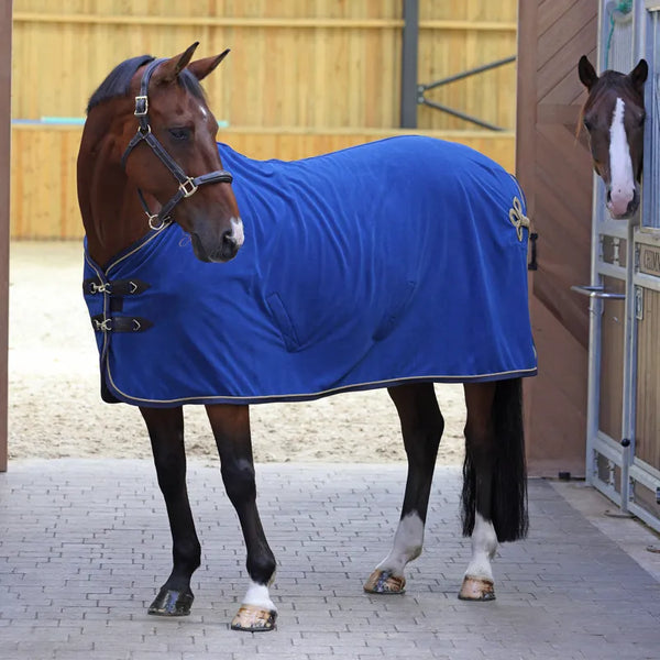 Shires Deluxe Fleece Show Rug - Navy