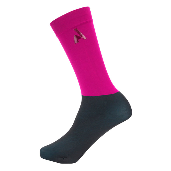 Aubrion React Young Rider Performance Socks - Fuchsia