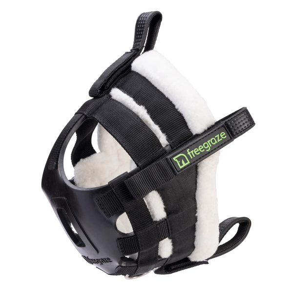 FreeGraze Deluxe AirFlow Detachable Grazing Muzzle - Black