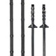 LeMieux Soft Rubber Reins with Stoppers - Black/Silver