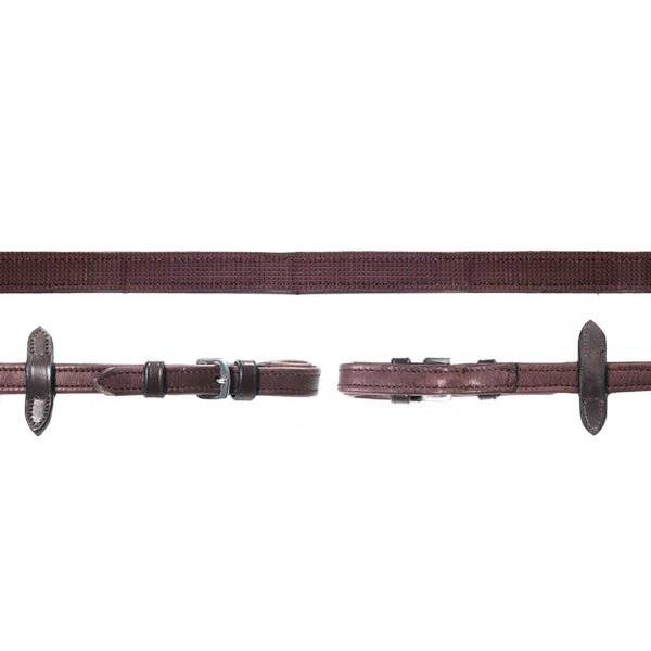 Schockemohle Durasoft Leather Half Grip Reins - Brown