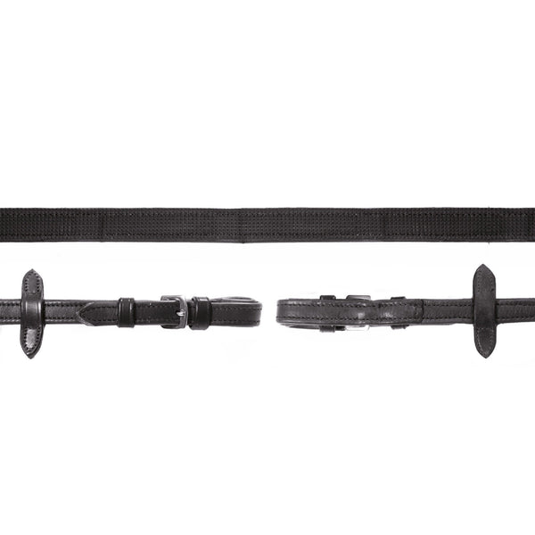 Schockemohle Durasoft Leather Half Grip Reins - Dark Brown