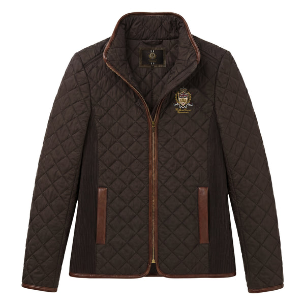 Holland Cooper Ladies Boughton Diamond Quilt Jacket - Walnut