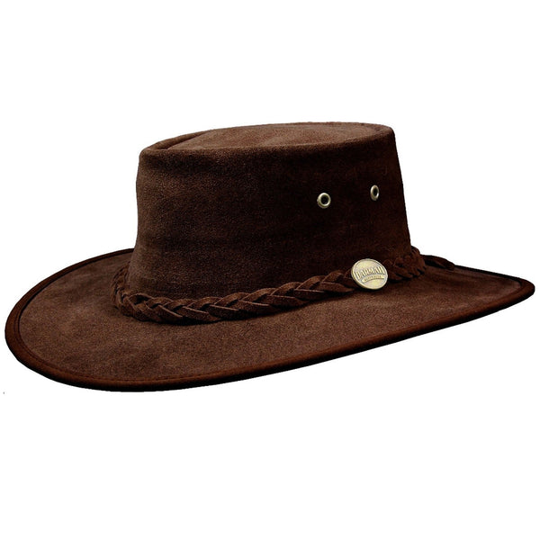 Barmah Hats 1025 Suede Squashy Hat - Chocolate