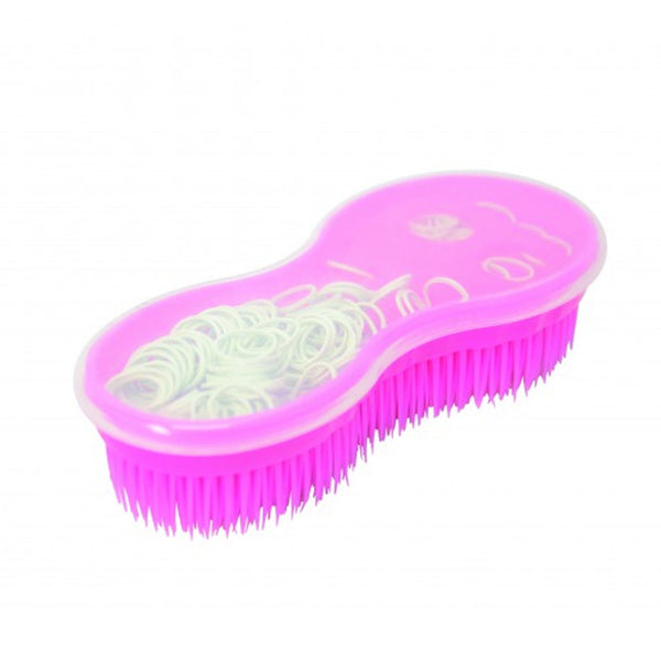 Lincoln Ultimate Brush With Plaiting Kit - Pink with White Bands