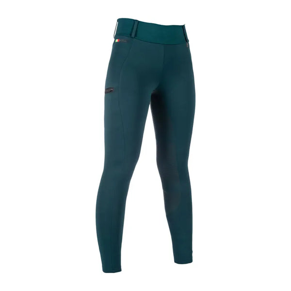 HKM Ladies Livigno Riding Full Seat Leggings - Deep Green