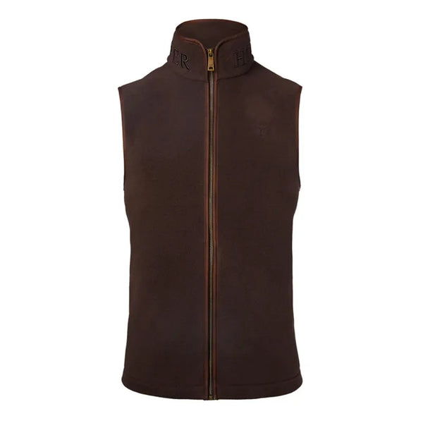 Holland Cooper Mens Country Fleece Gilet - Chocolate