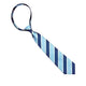 Lurex Stripe Zipper Tie - Navy/Lt Blue/ Silver Navy/Lt Blue