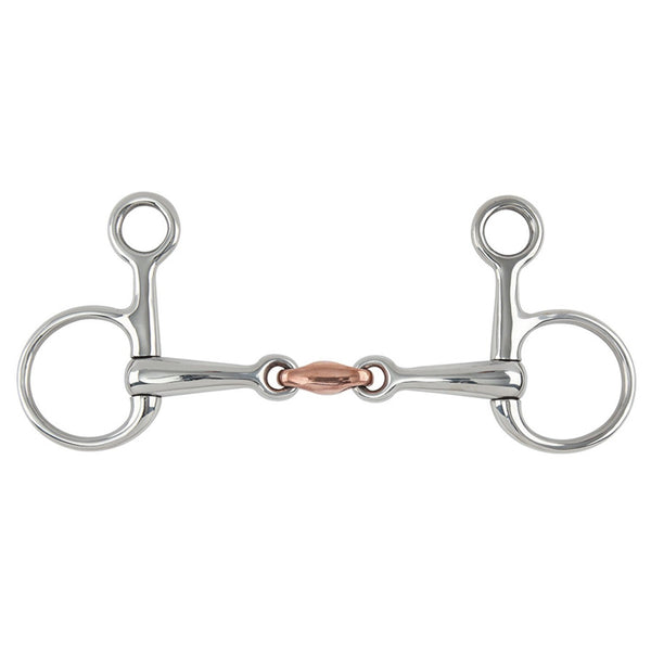 Hanging Cheek Copper Lozenge Snaffle Stainless Steel