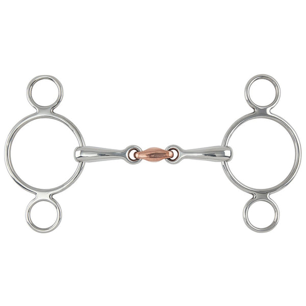 Two Ring Copper Lozenge Gag Stainless Steel