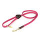 Digby and Fox Rolled Leather Dog Lead - Pink