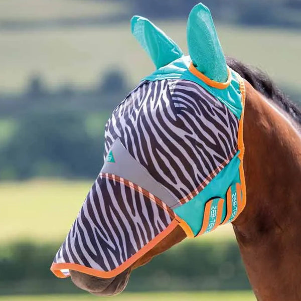 FlyGuard Pro Zeb-Tek Fly Mask - Zebra Print