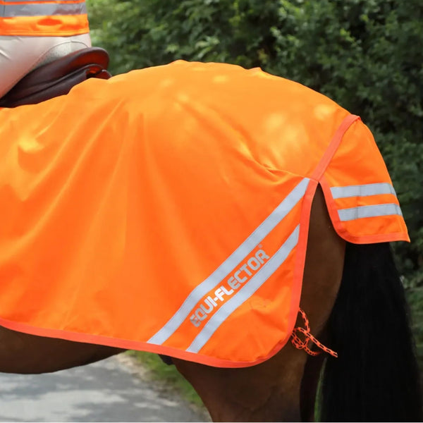 Shires Equi-Flector Waterproof Exercise Sheet - Orange