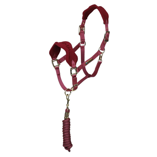 ARMA Fleece Headcollar and Lead Rope - Burngundy
