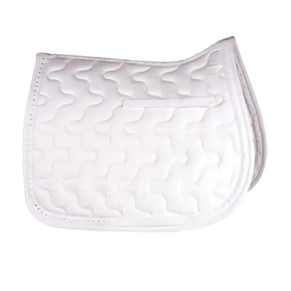 Hy Equestrian Diamante All Purpose Saddle Cloth - White