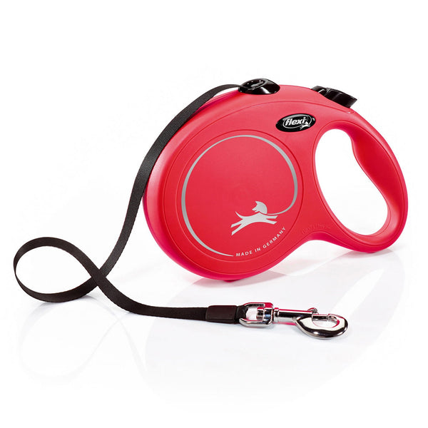 Flexi Retractable Classic Tape Lead - Large Red 8 Metres