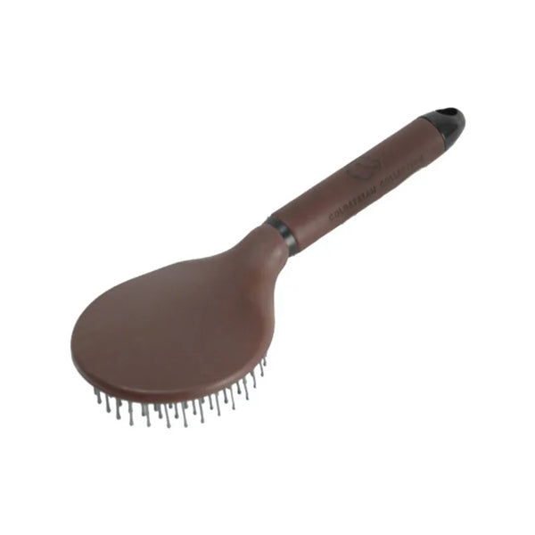 Coldstream Faux Leather Mane And Tail Brush - Brown/Black