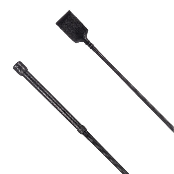 Country Direct Plain Leather Handle Riding Whip - Black