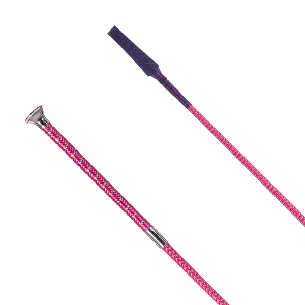 Country Direct Metallic Fleck Handle Riding Whip - Pink