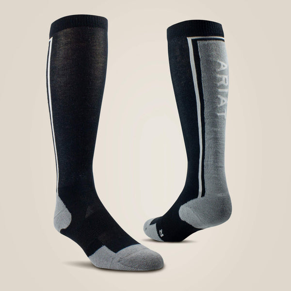 Ariattek Winter Slimline Socks - Black/Sleet