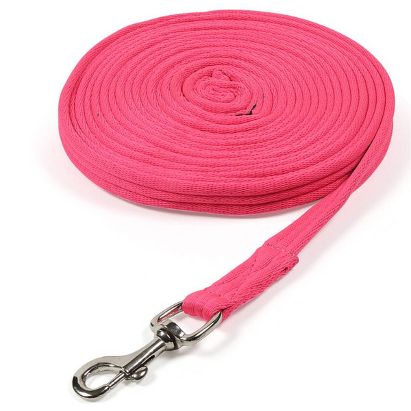 Shires Soft Feel Lunge Line - Pink