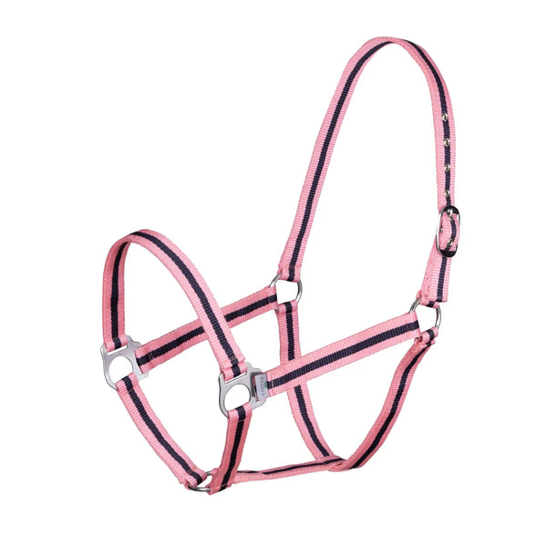 Shires Wessex Nylon Headcollar - Pink/Blue