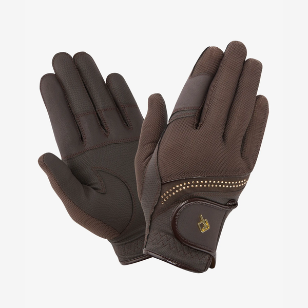LeMieux Crystal Gloves - Espresso
