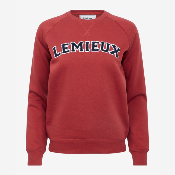 LeMieux Ladies Vida Varsity Crew Neck Sweat - Russet