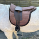 Total Contact Saddles Treeless Synthetic Long Billet Saddle - Chocolate Brown