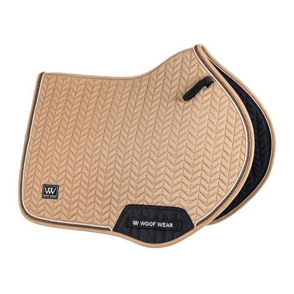 Woof Wear Herringbone Close Contact Saddle Pad - Caramel