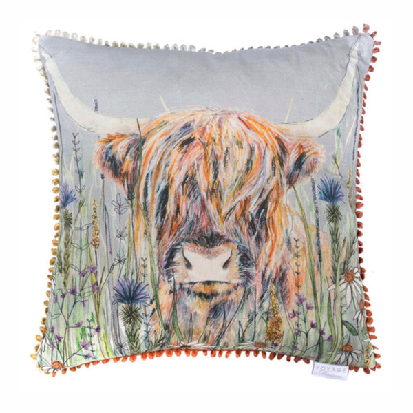 Voyage Maison Alfie Printed Cushion - Silver