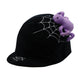 Equetech Cobweb Spider Hat Silk - Black/Purple