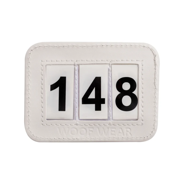 Woof Wear 3 Digit Dressage Number Holder - White