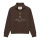 Holland Cooper Ladies Essential Relaxed Quarter Zip Sweat - Walnut