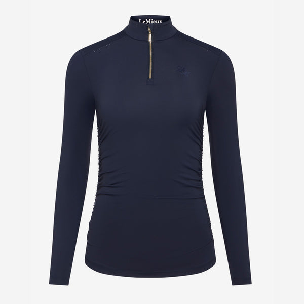 LeMieux Ladies Lustre Ruched Base Layer - Sapphire