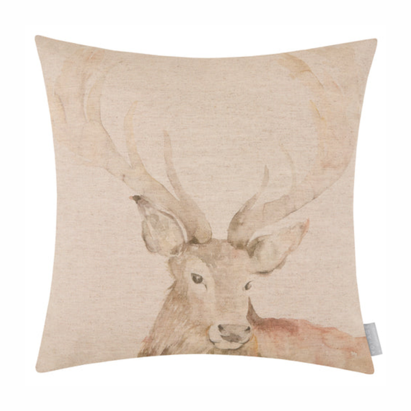 Voyage Maison Gregor Stag Printed Cushion - Natural