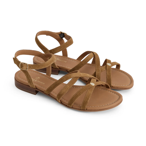 Fairfax and Favor St Ives Sandal - Tan Suede