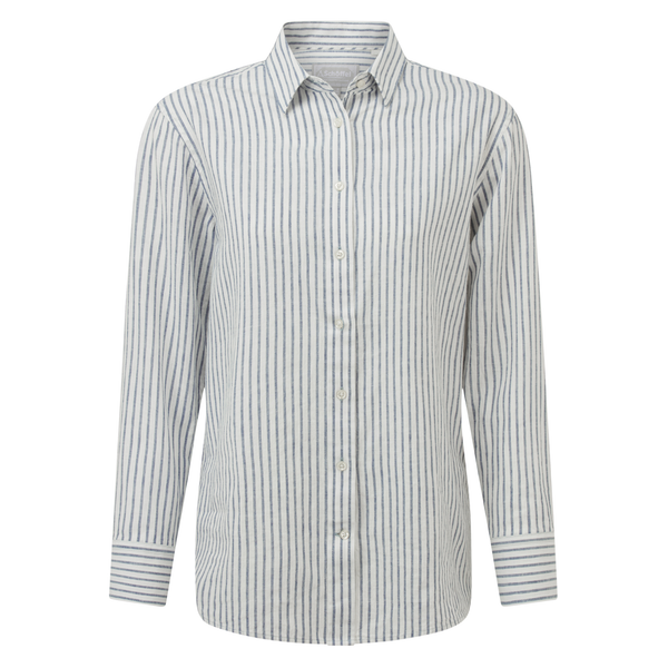 Schoffel Ladies Salthouse Linen Shirt - Blue Stripe