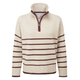 Schoffel Ladies Sandsend 1/4 Zip Jumper - Oatmeal/Port