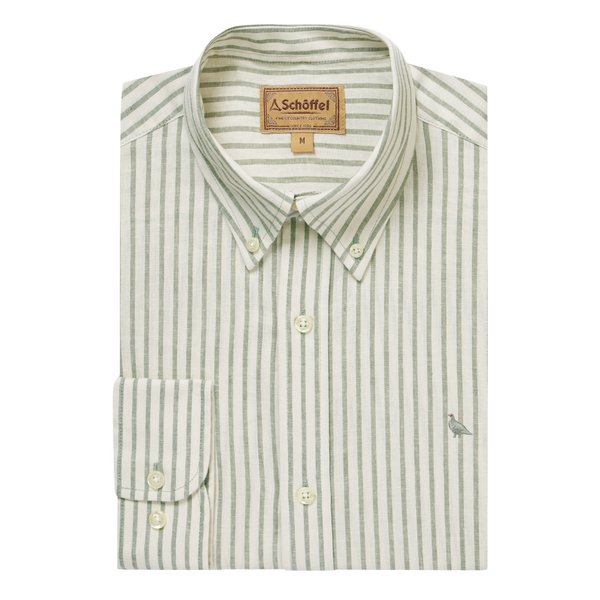 Schoffel Mens Walsingham Shirt - Agave Green Stripe